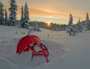 camping in snow 2