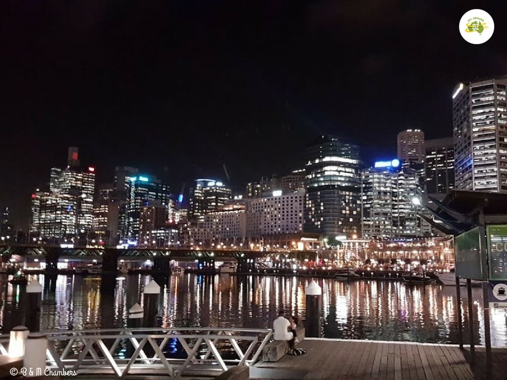 darling harbour sydney by night