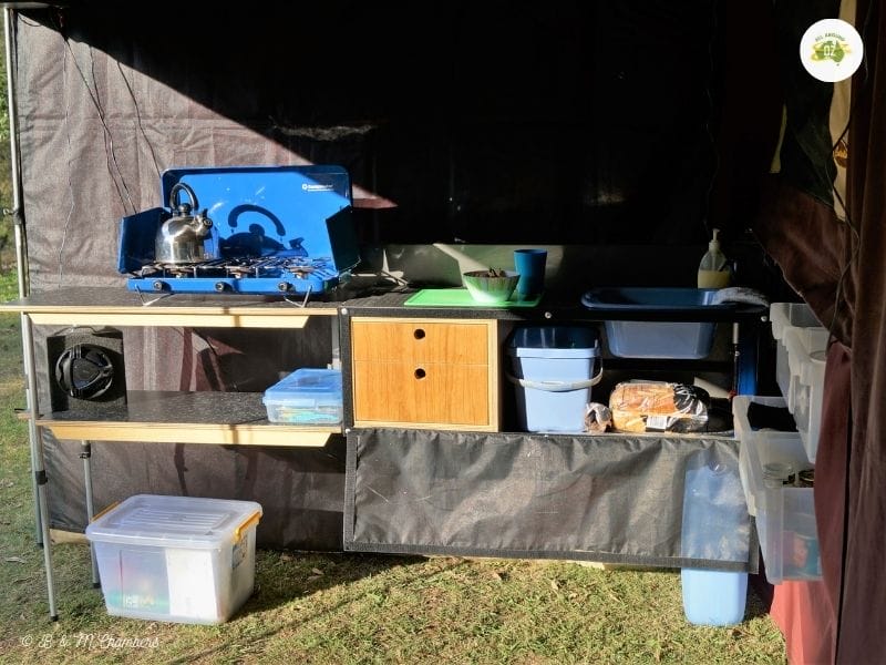 Camper Essentials You Need For Your Camper Trailer Camp-Kitchen-Open