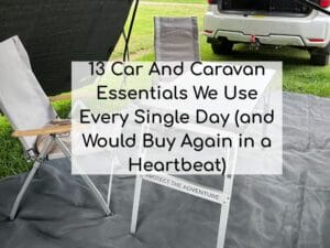 Stratus Outdoors camping table, camping chair and cgear mat caravan essentials